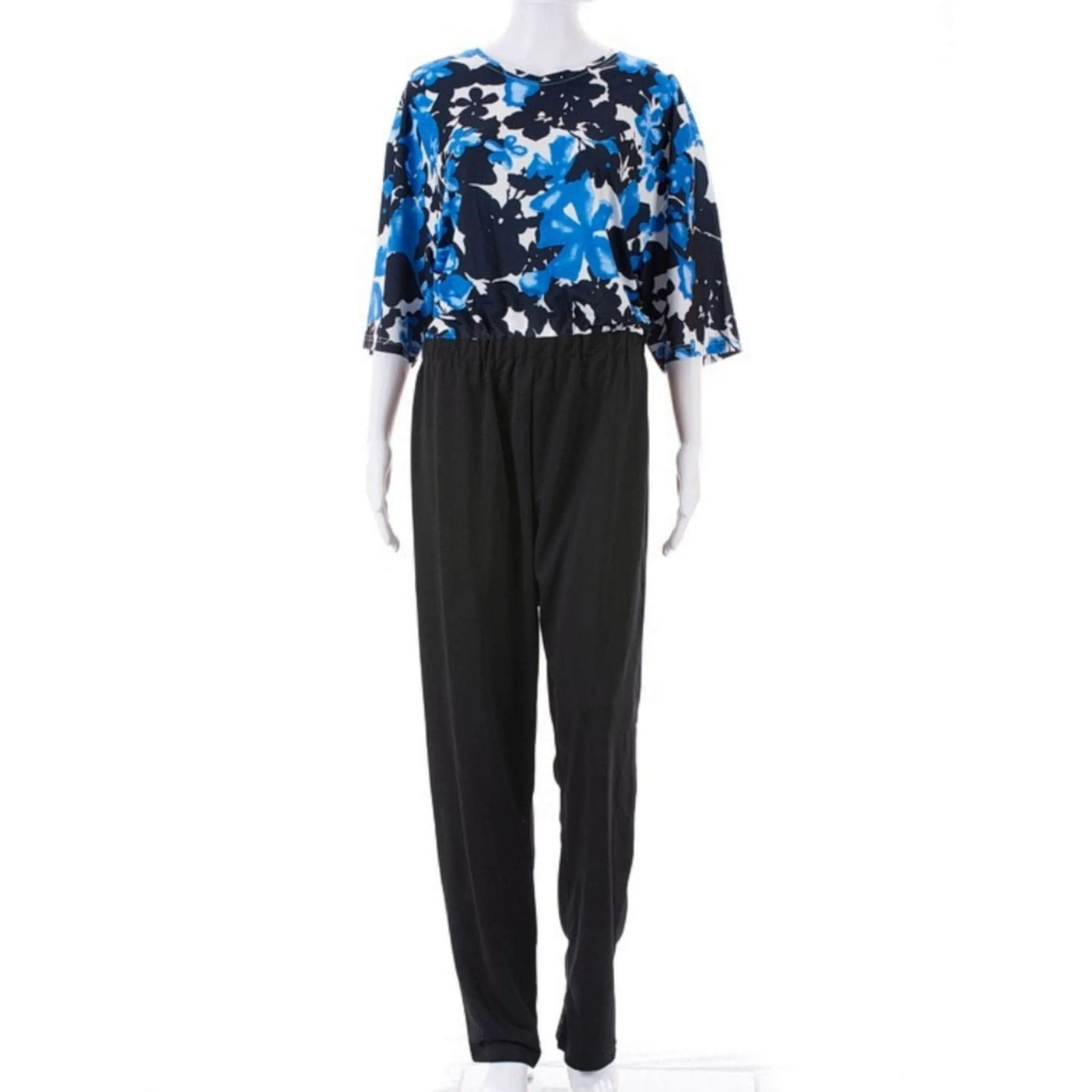 CC Women's Daisy Day Jumpsuit / Onesie - Blue Floral