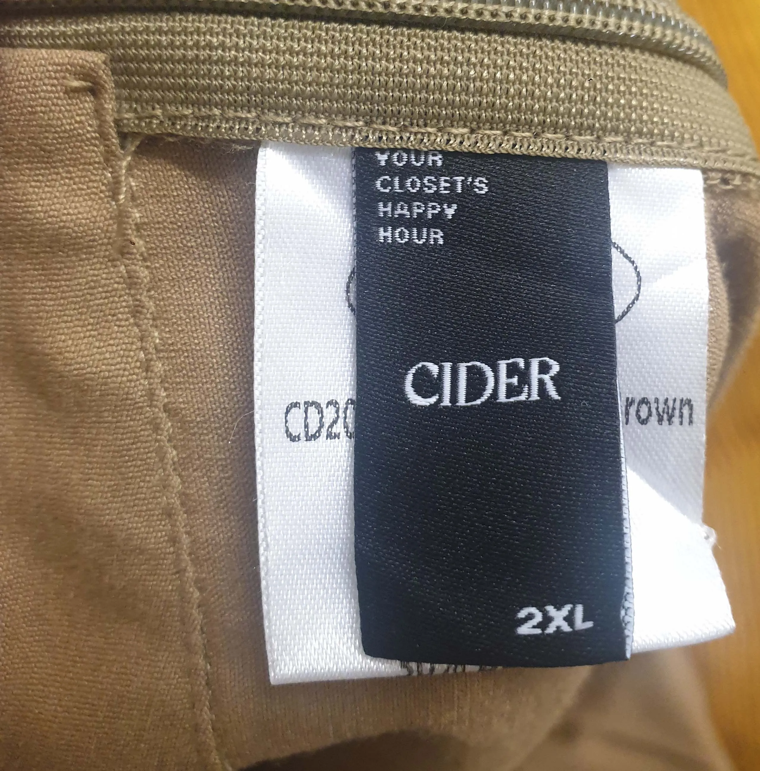 Cider tan brown wide leg pants size 2XL