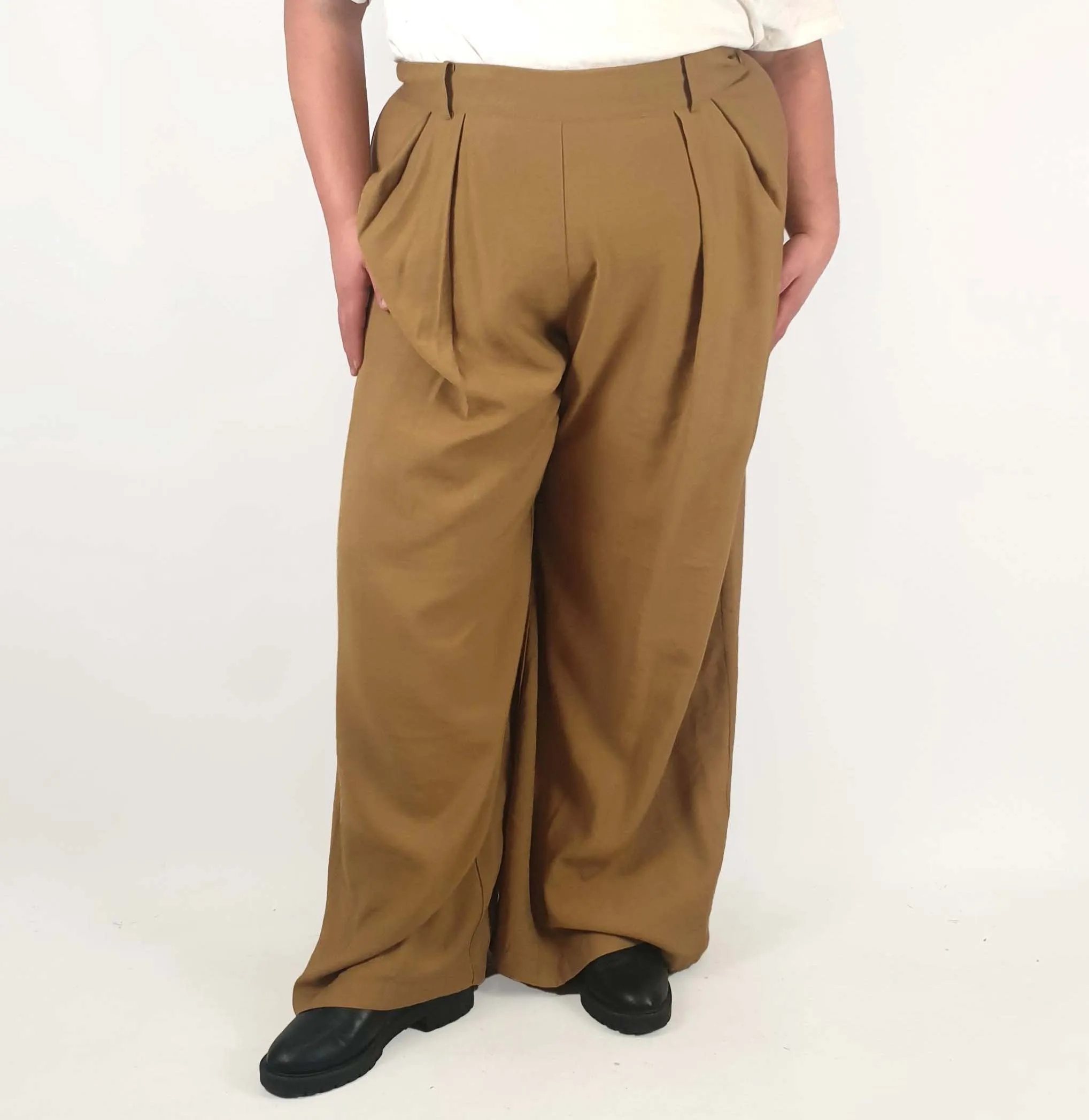 Cider tan brown wide leg pants size 2XL