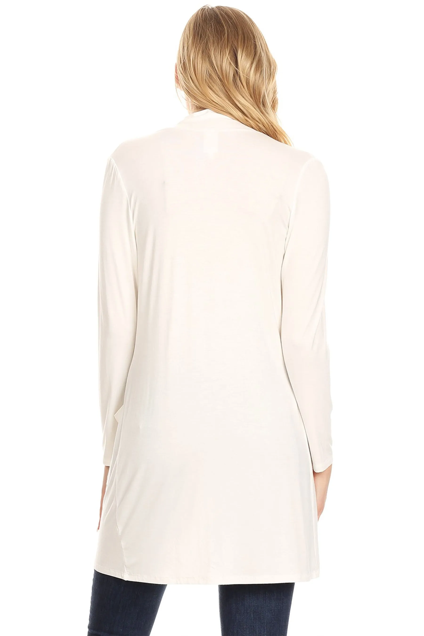 Classic Open Front Long Sleeve Cardigan  with Side Pockets V714 $10Each