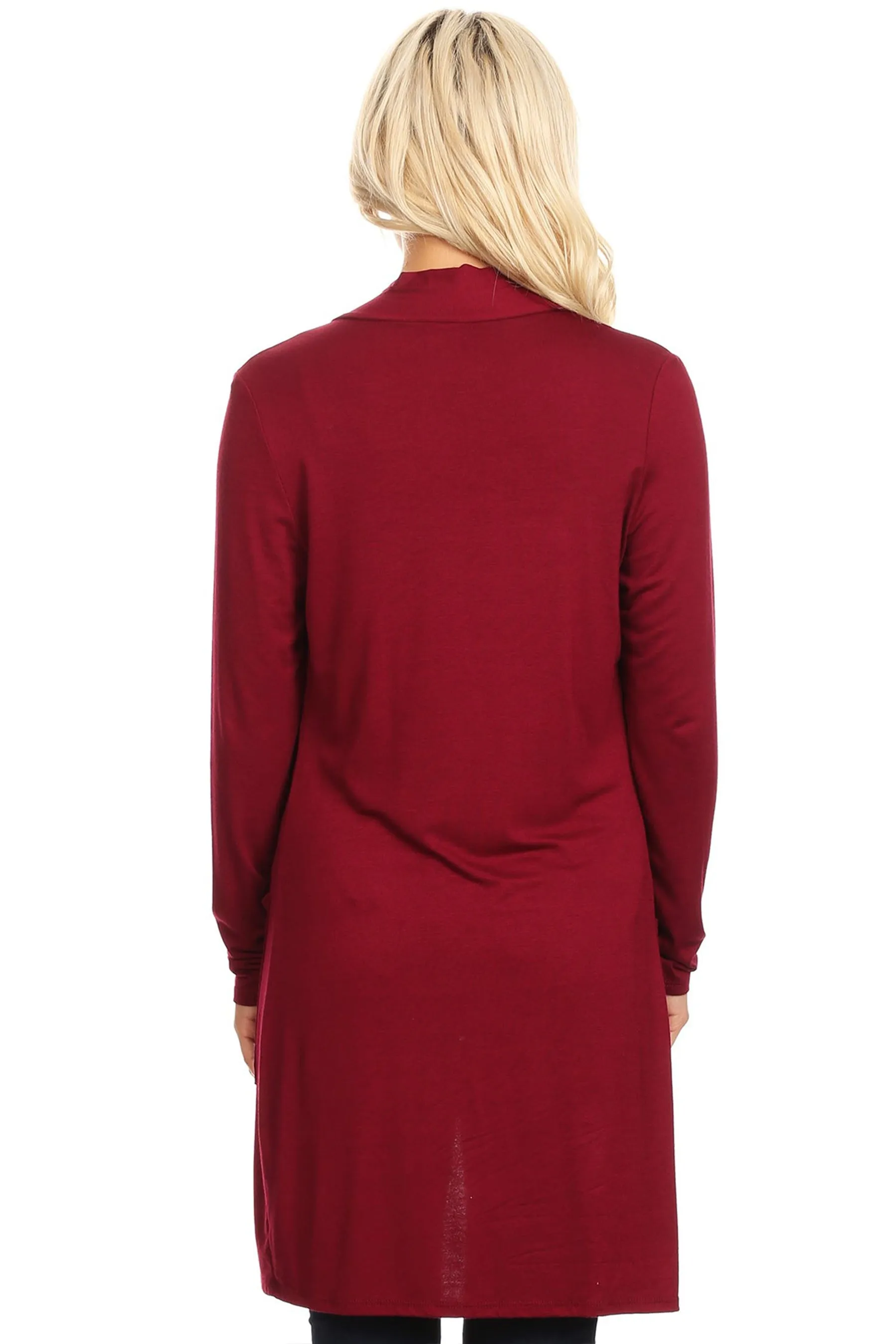 Classic Open Front Long Sleeve Cardigan  with Side Pockets V714 $10Each