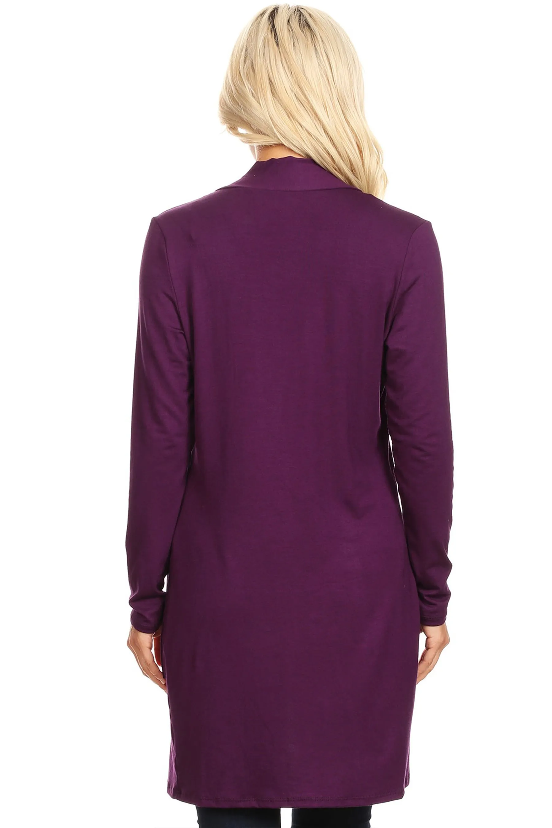 Classic Open Front Long Sleeve Cardigan  with Side Pockets V714 $10Each