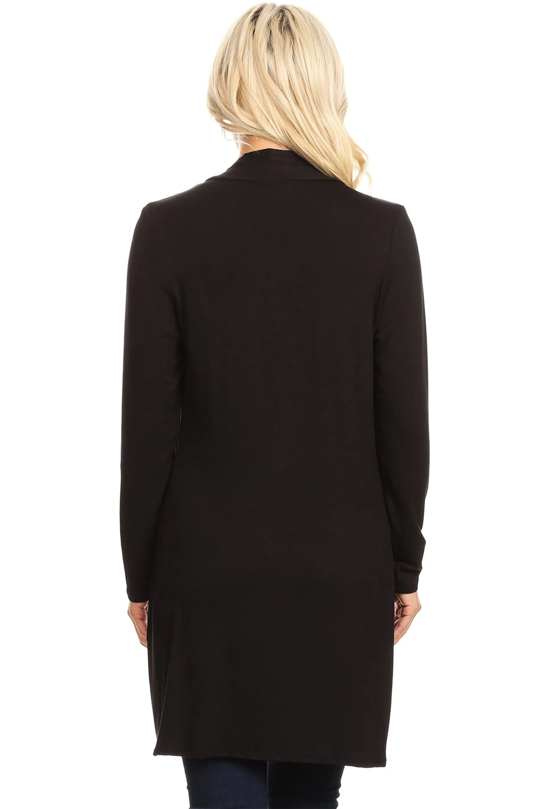 Classic Open Front Long Sleeve Cardigan  with Side Pockets V714 $10Each