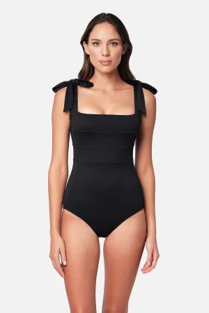 Classic Square Neck BLACK TEXTURE