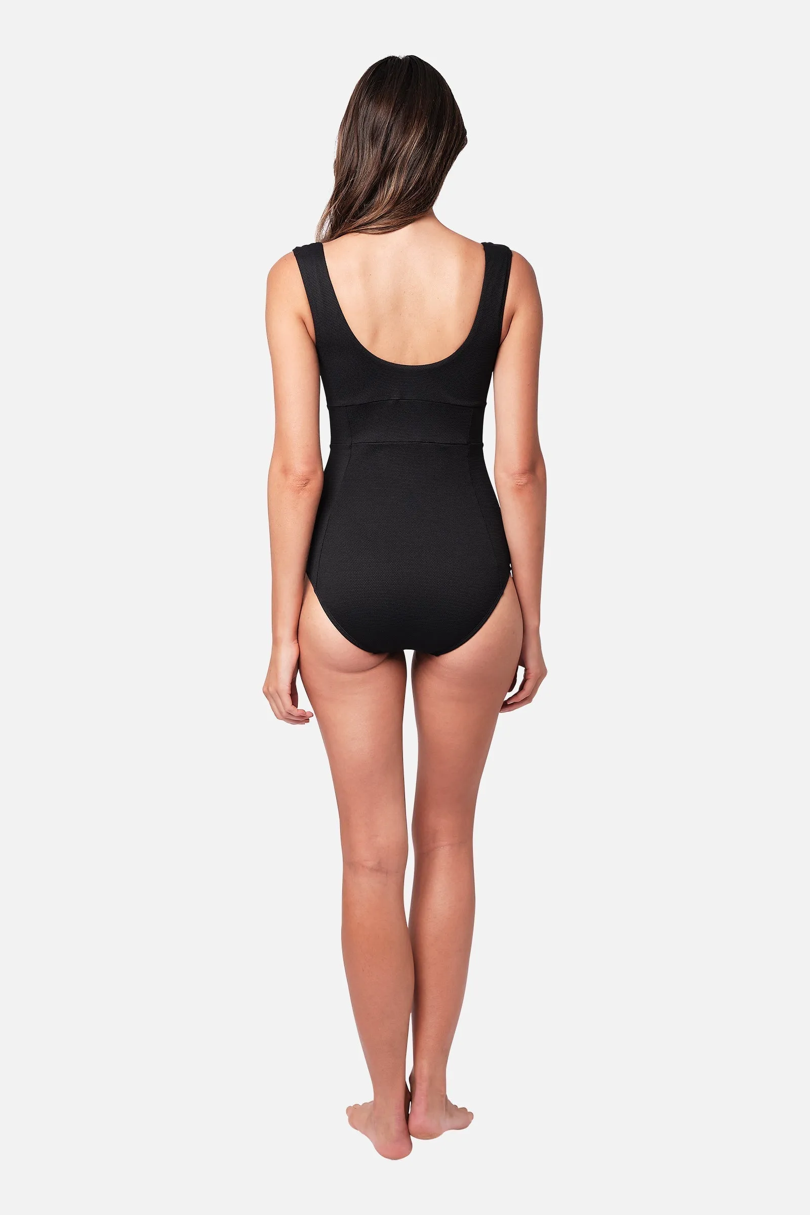 Classic Square Neck BLACK TEXTURE
