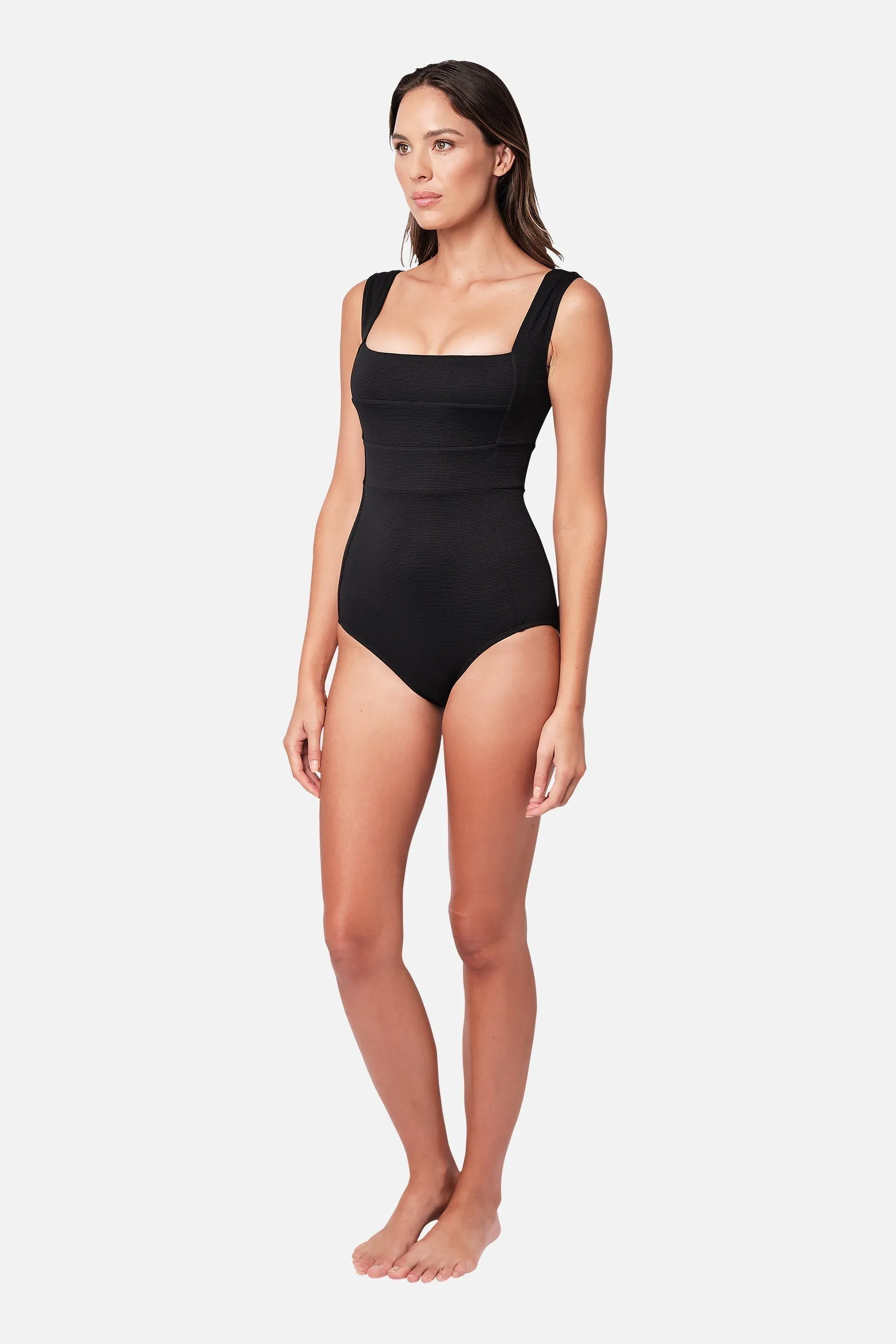 Classic Square Neck BLACK TEXTURE