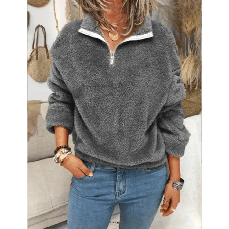 Cloud Nine Sherpa Long Sleeve Pullover Sweatshirt