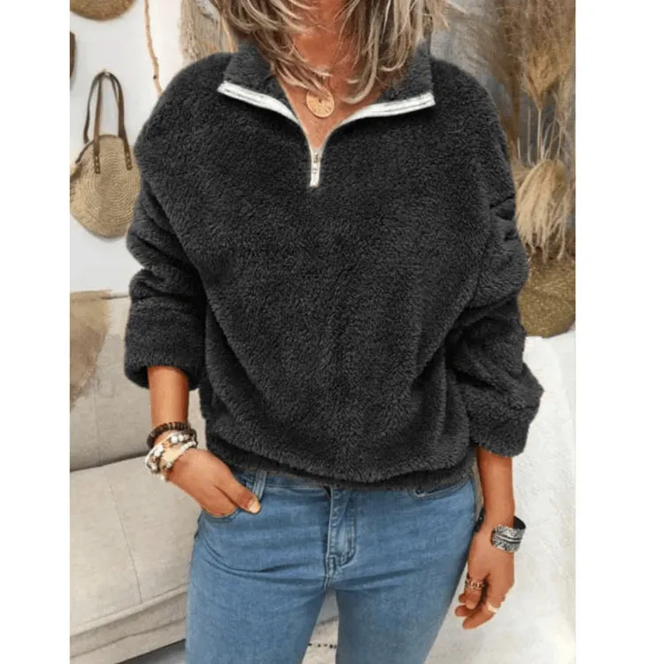 Cloud Nine Sherpa Long Sleeve Pullover Sweatshirt