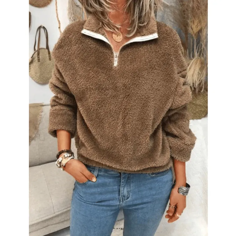 Cloud Nine Sherpa Long Sleeve Pullover Sweatshirt