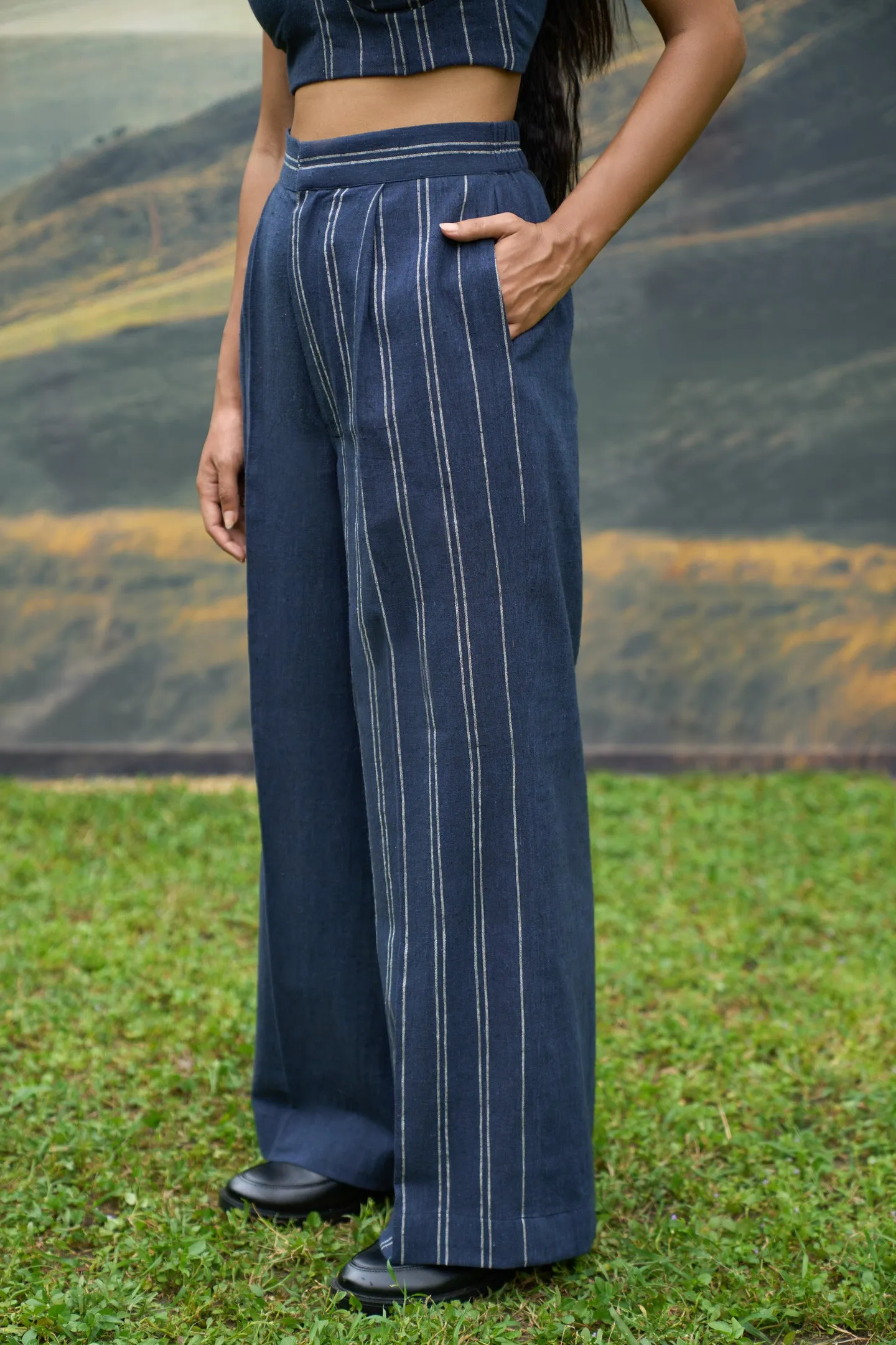 Cobalt Flared Pants