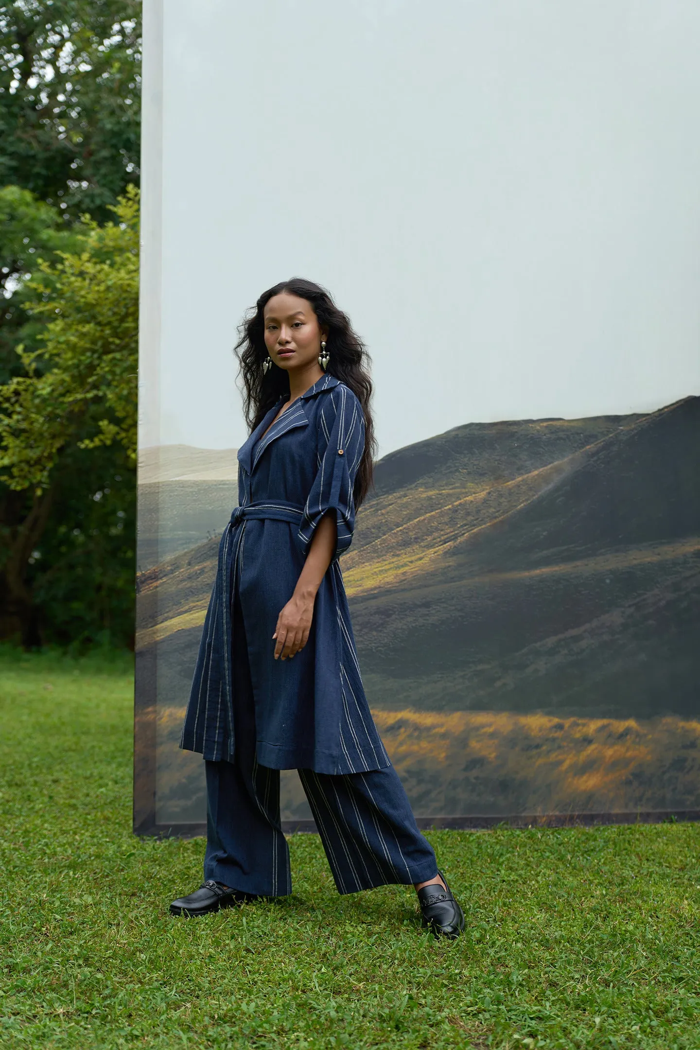 Cobalt Flared Pants