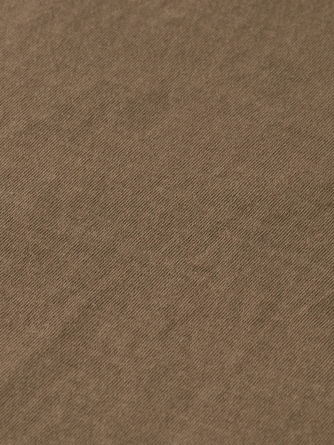 Coffee Relaxed Fit Raw Edge T-Shirt