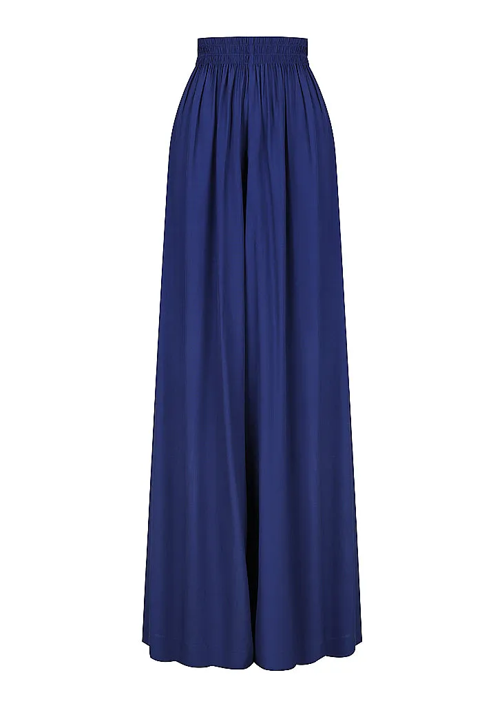 Cold Shoulder Shirred Top | Elasticised Wide leg Pant