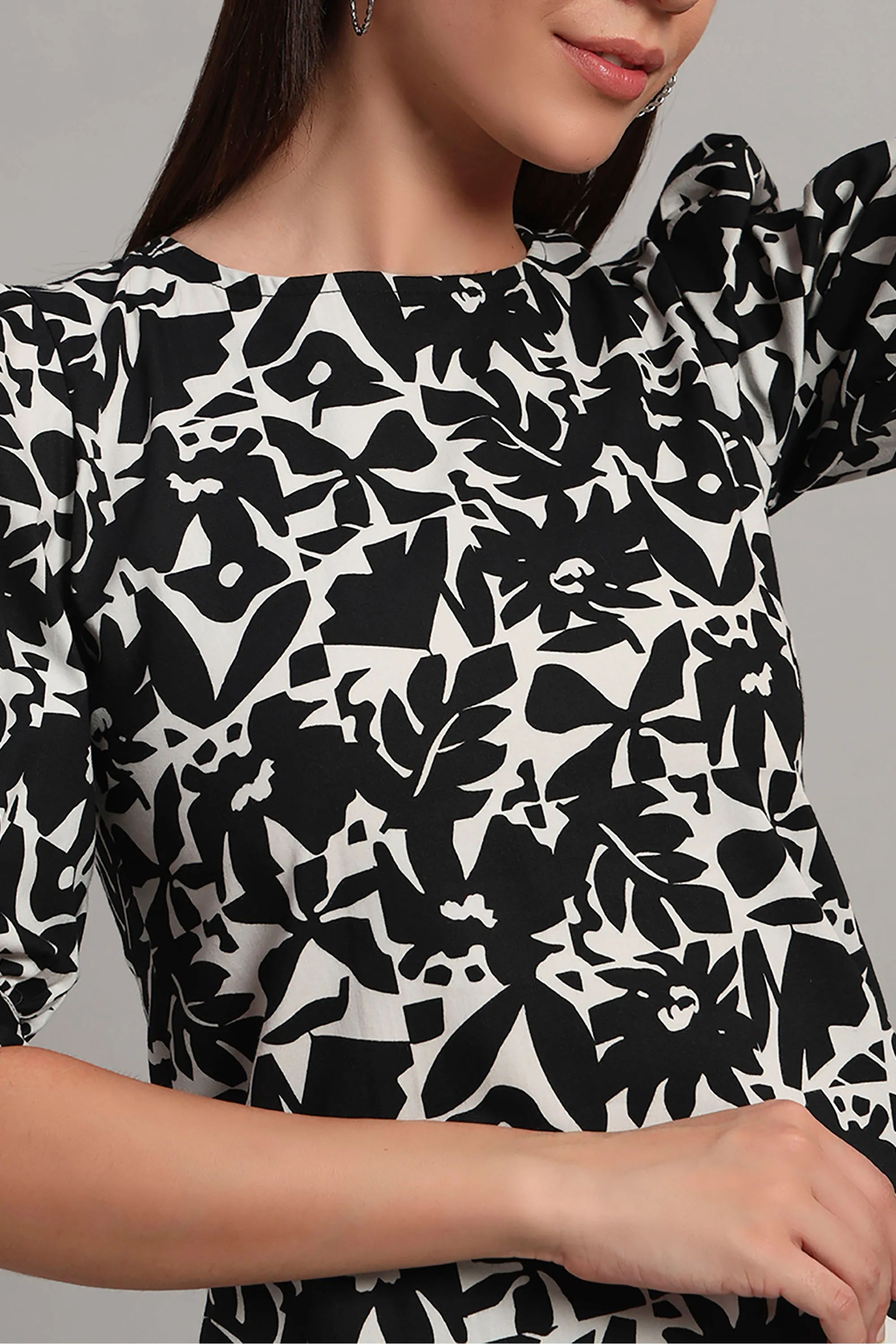 Comfy Printed Round Neck Cotton Top