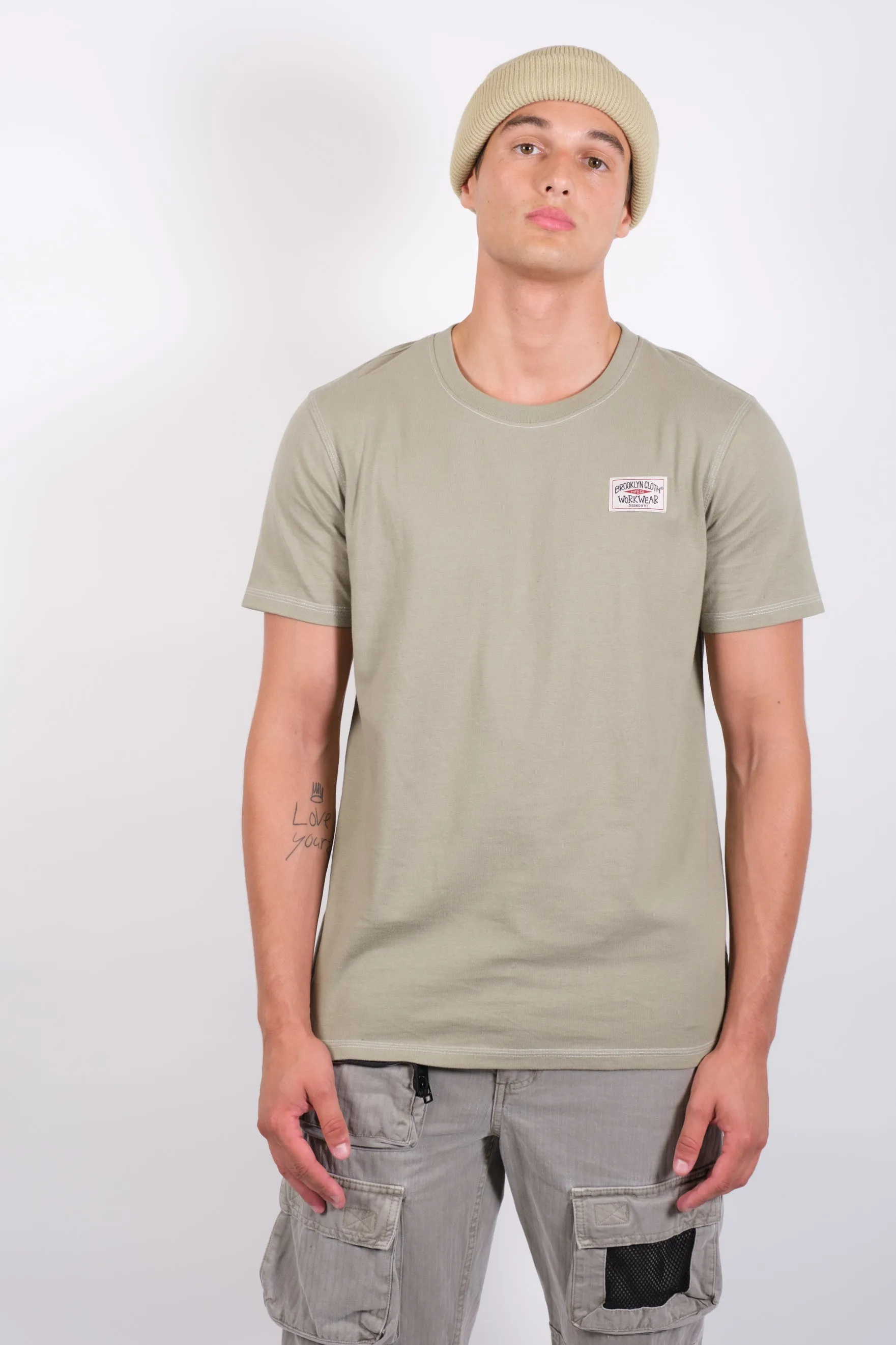 Contrast Stitch Crewneck Tee