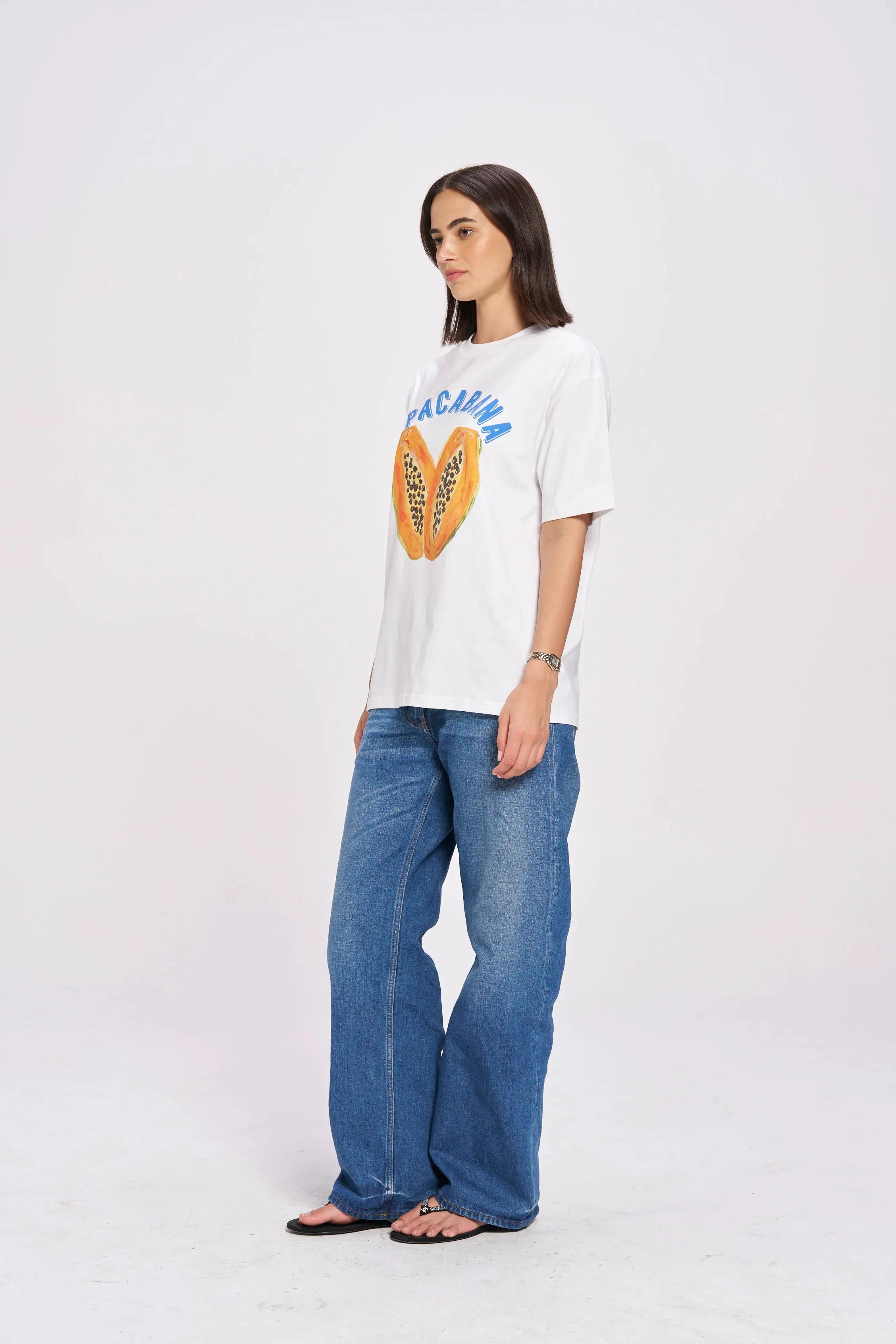 Copacabana Tropical Tee - White
