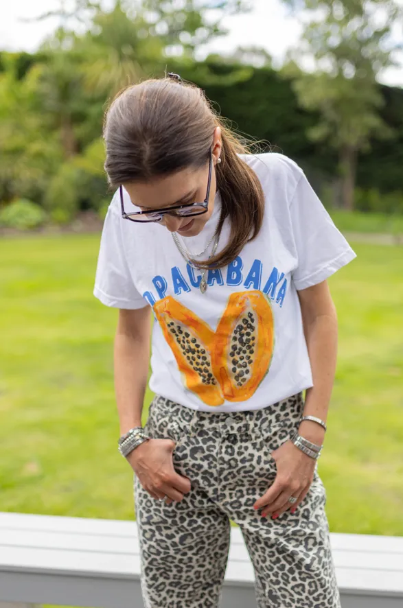 Copacabana Tropical Tee - White