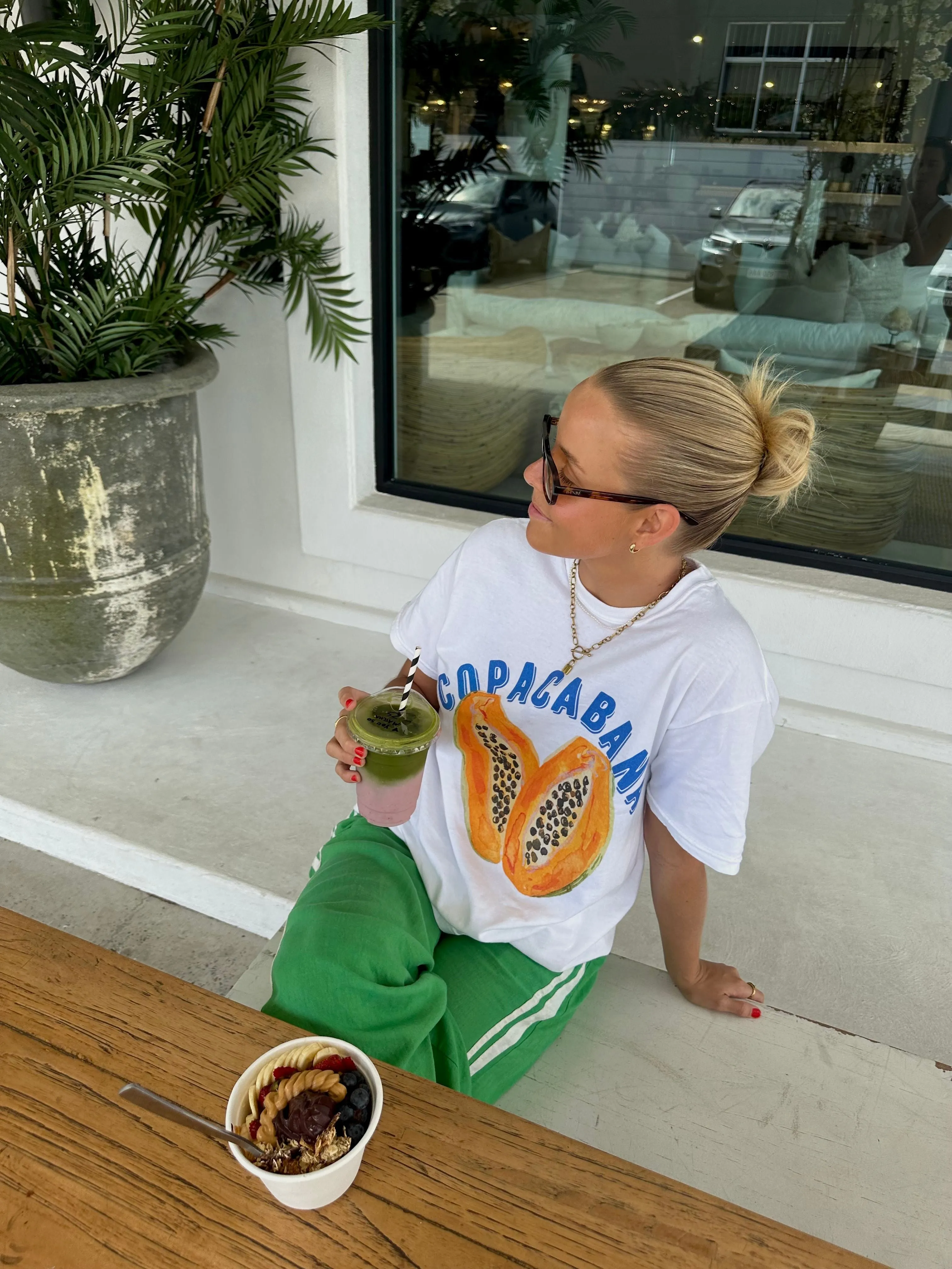 Copacabana Tropical Tee - White