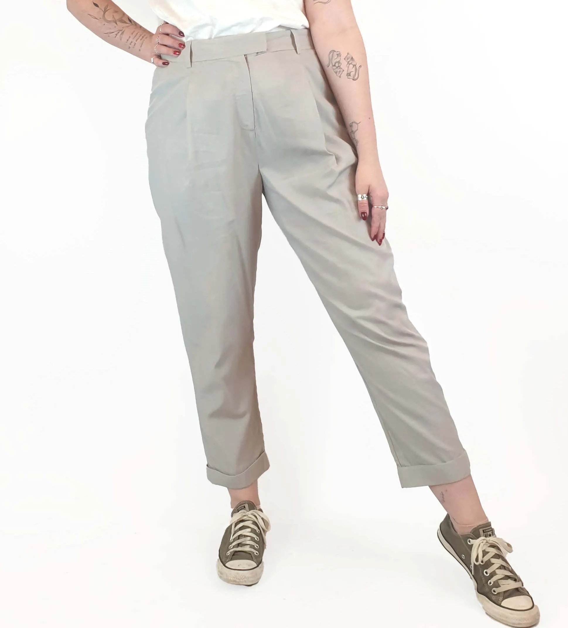 Cos light grey tailored pants size 42 (AU 12)