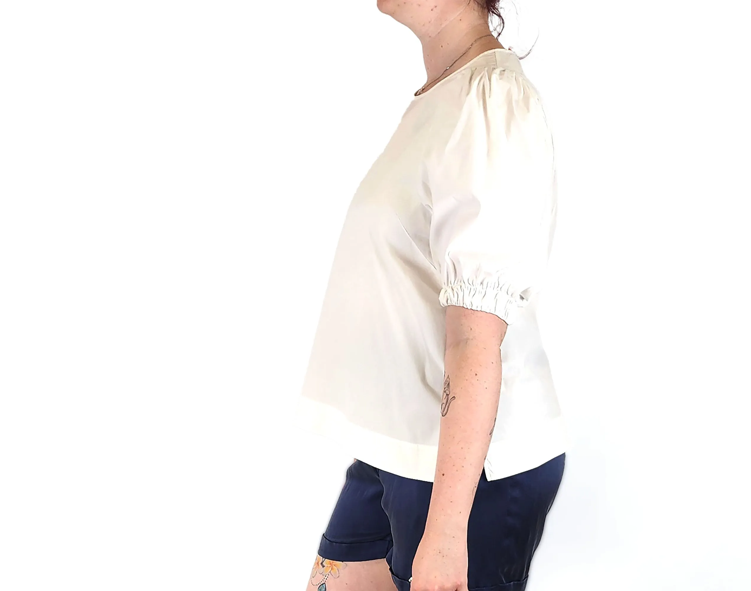 Cos white cotton top size 40 (best fits 12-14)