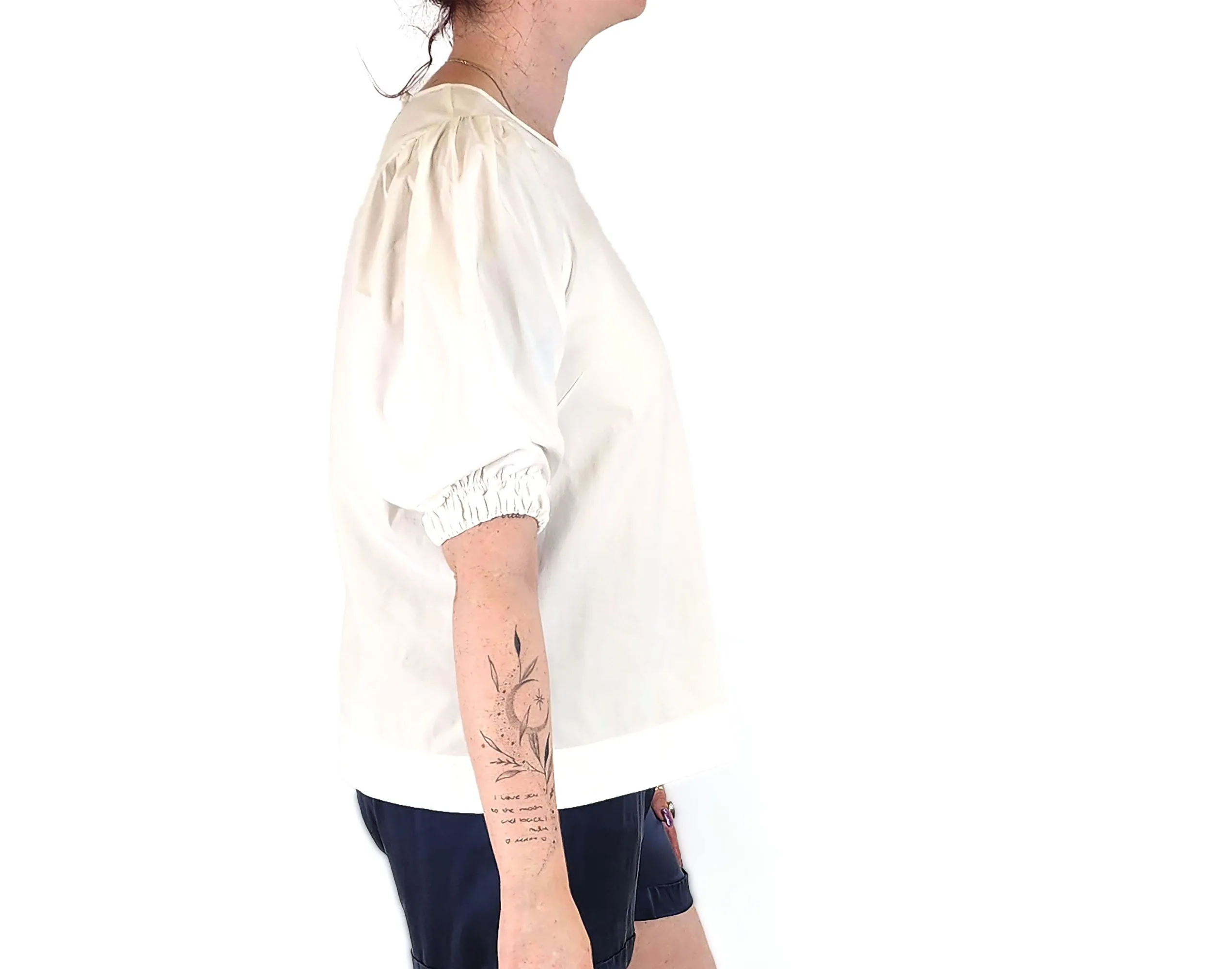 Cos white cotton top size 40 (best fits 12-14)