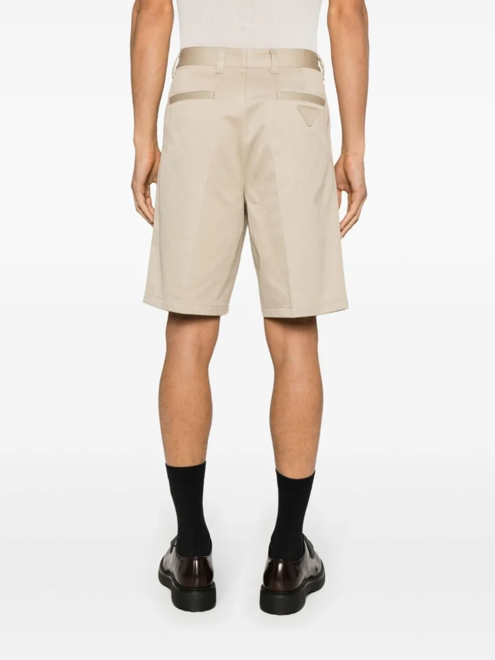 Cotton wide-leg bermudas