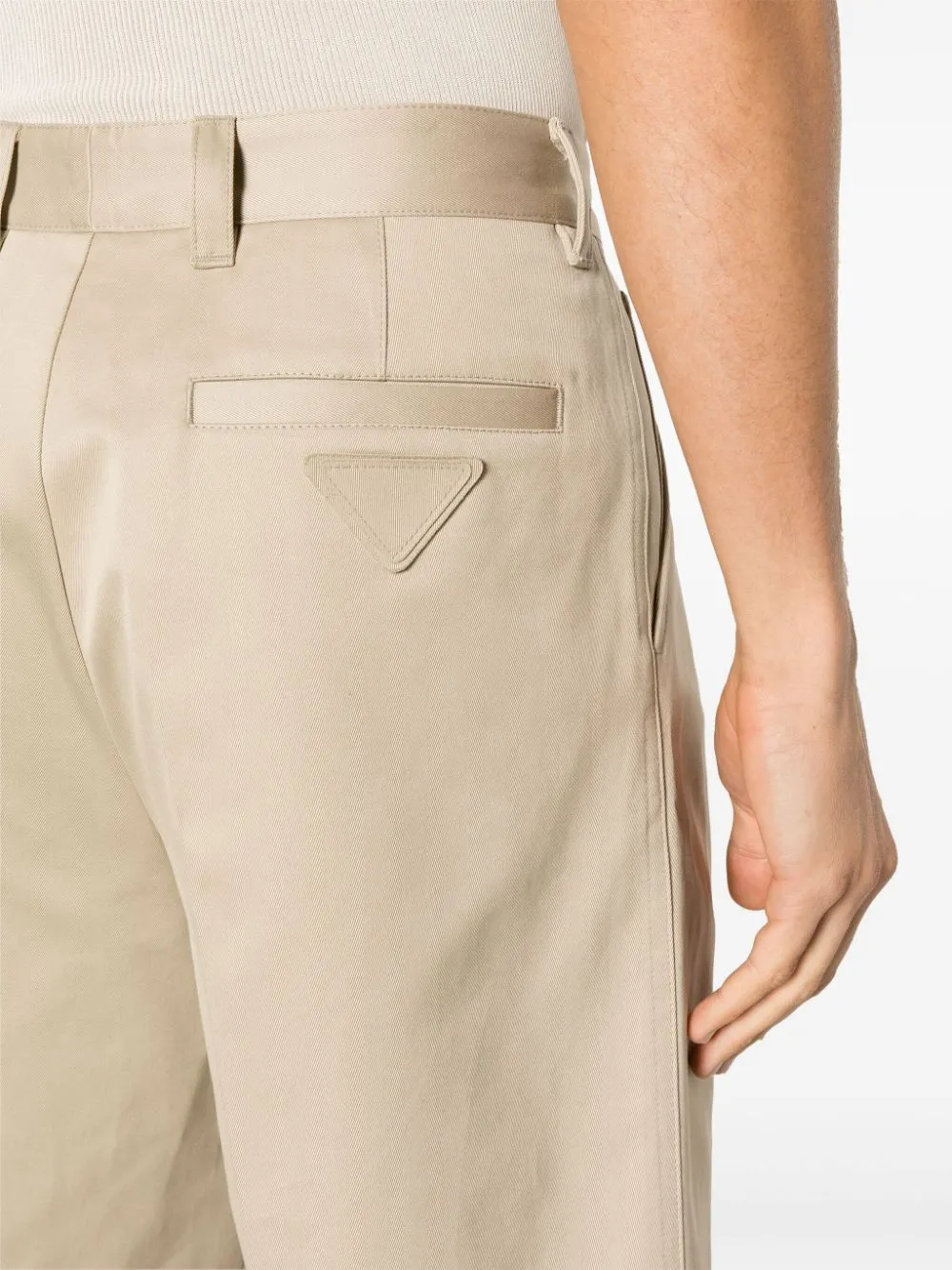 Cotton wide-leg bermudas