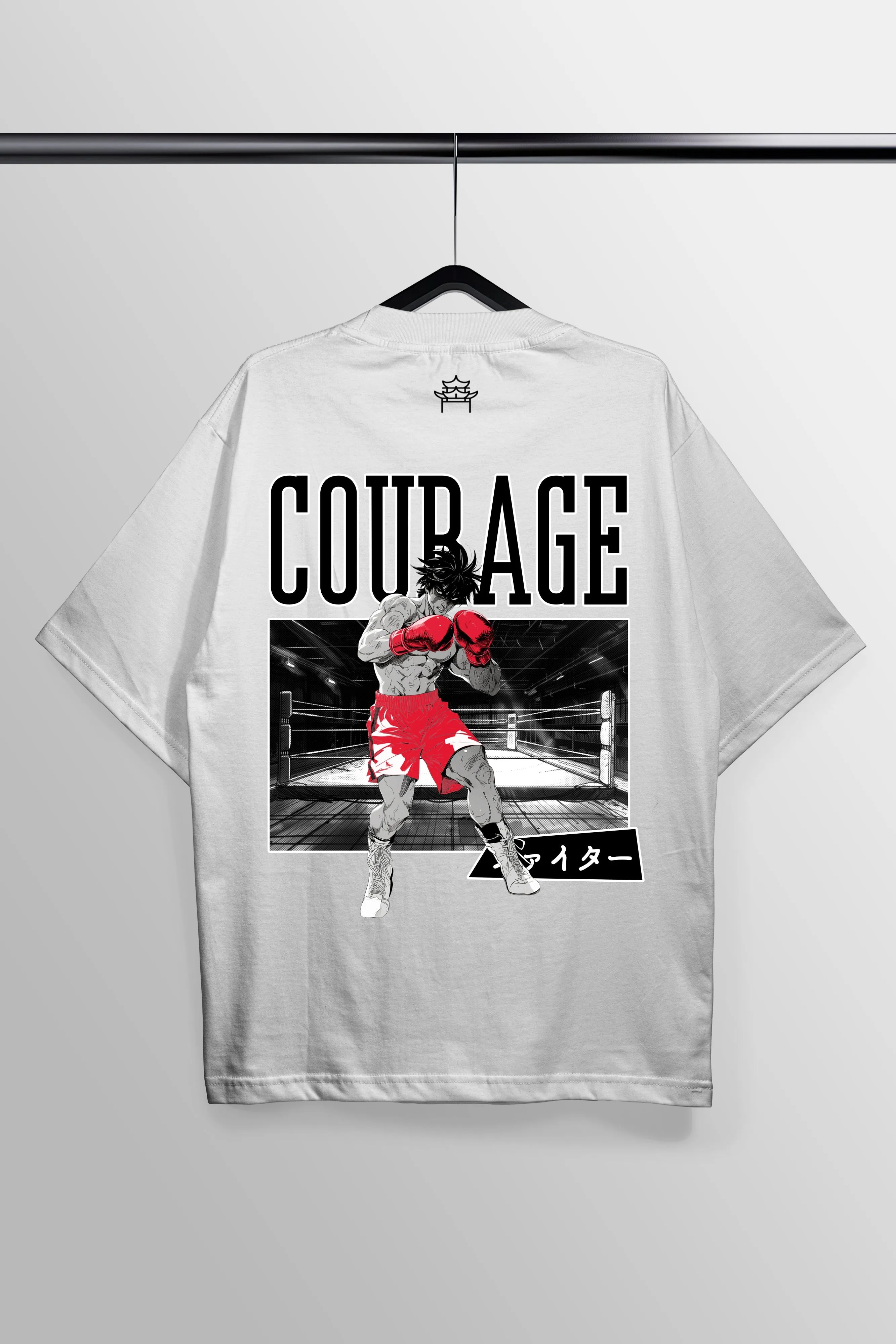 Courage White Oversized Tee