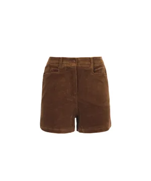 CREVE NINE: Wide Corduroy Shorts - Camel