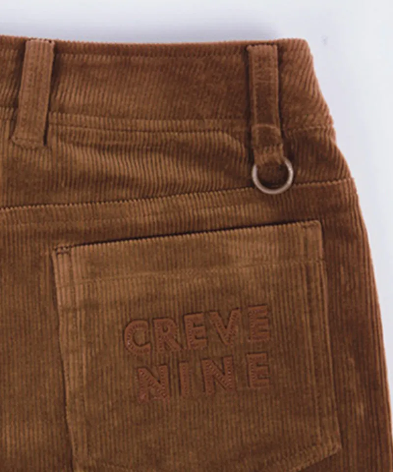 CREVE NINE: Wide Corduroy Shorts - Camel