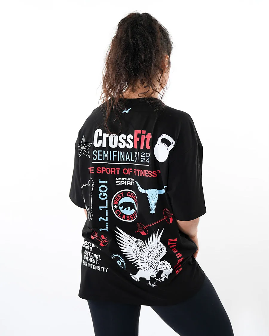 CrossFit® Smurf Patchwork  - WEST COAST CLASSIC Unisex overSized T-shirt