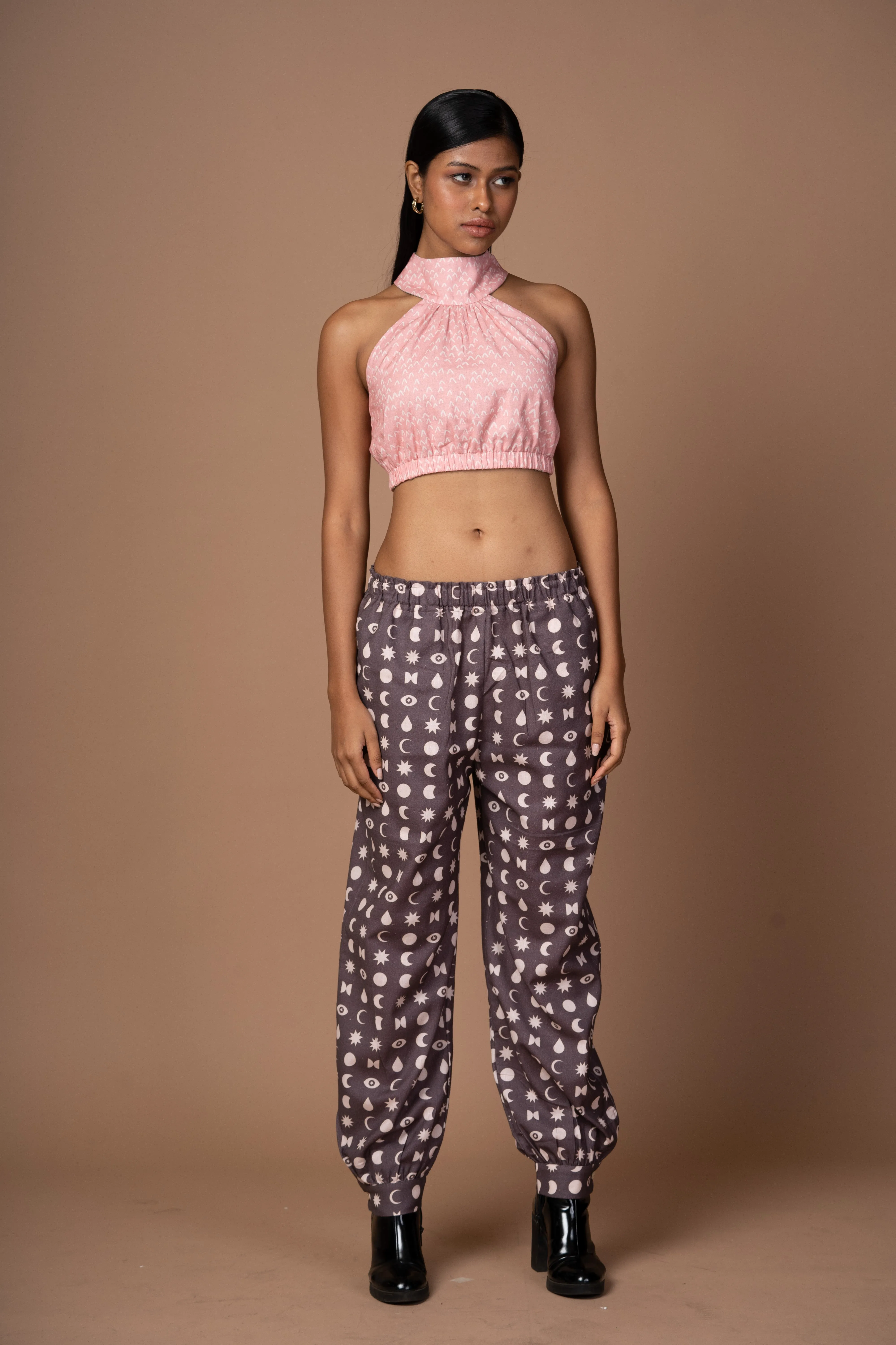 Cuff and Button Pants in Seen It All Pattern
