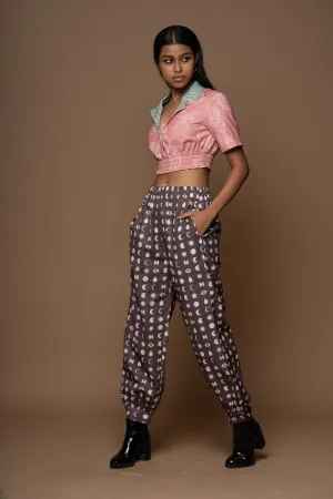 Cuff and Button Pants in Seen It All Pattern