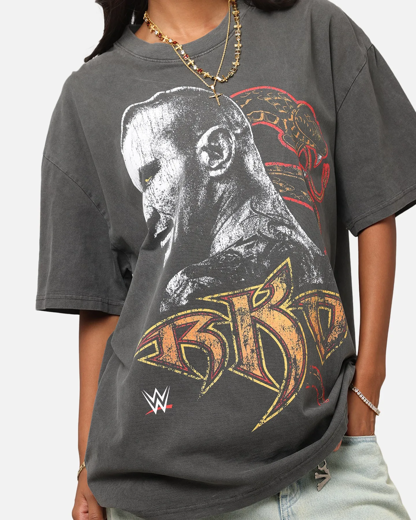 Culture Kings X WWE Randy Orton Heavyweight T-Shirt Black Wash