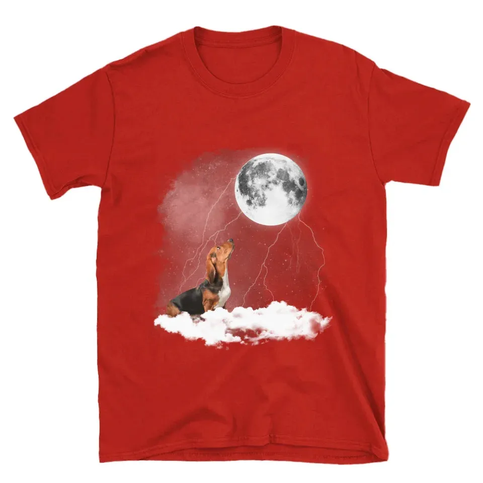Custom Pet Photo Upload Cloudy Night T-Shirt