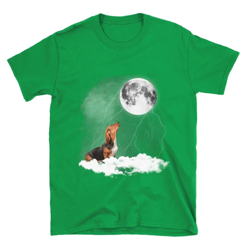 Custom Pet Photo Upload Cloudy Night T-Shirt