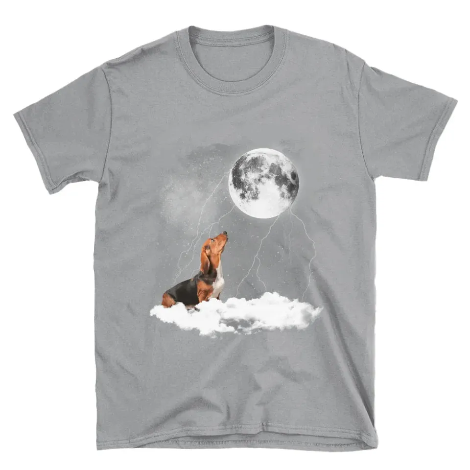 Custom Pet Photo Upload Cloudy Night T-Shirt