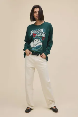 DayDreamer Johnny Cash The Fabulous Merch Long Sleeve Pine