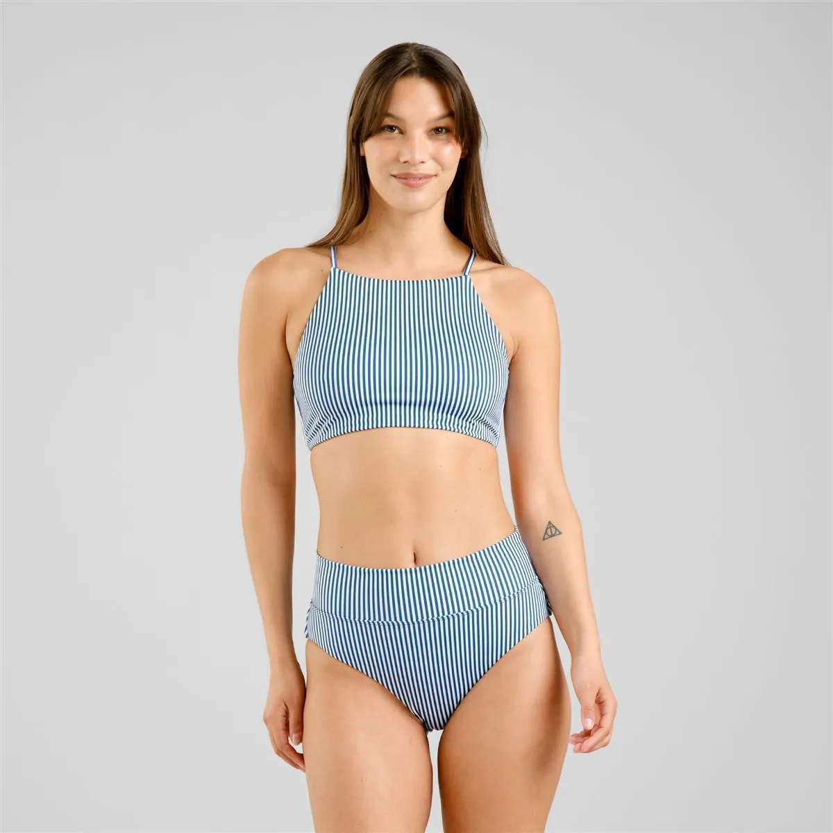DEDICATED Bikini Pants Slite Thin Stripe Majolica Blue