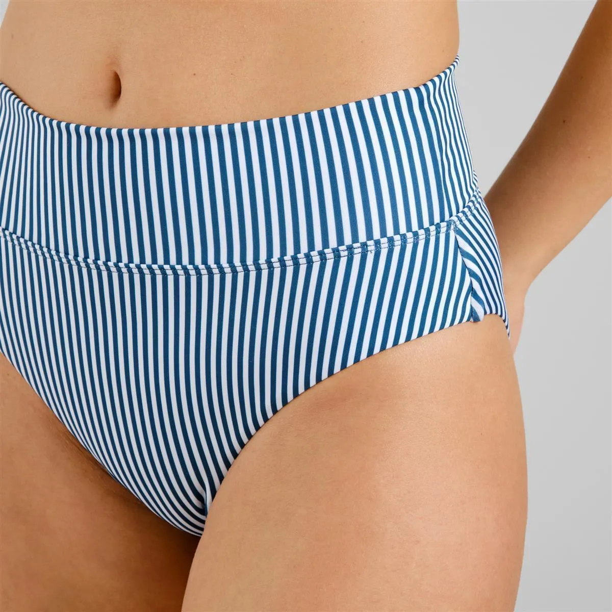 DEDICATED Bikini Pants Slite Thin Stripe Majolica Blue