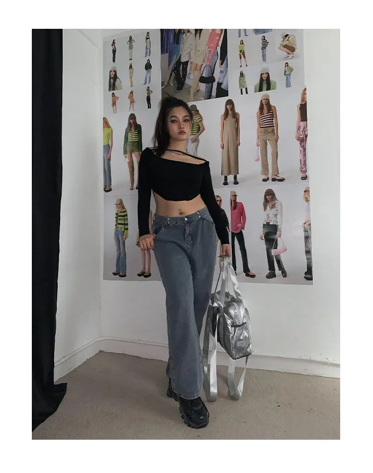 Delila Blue Baggy Loose Denim Jeans Pants
