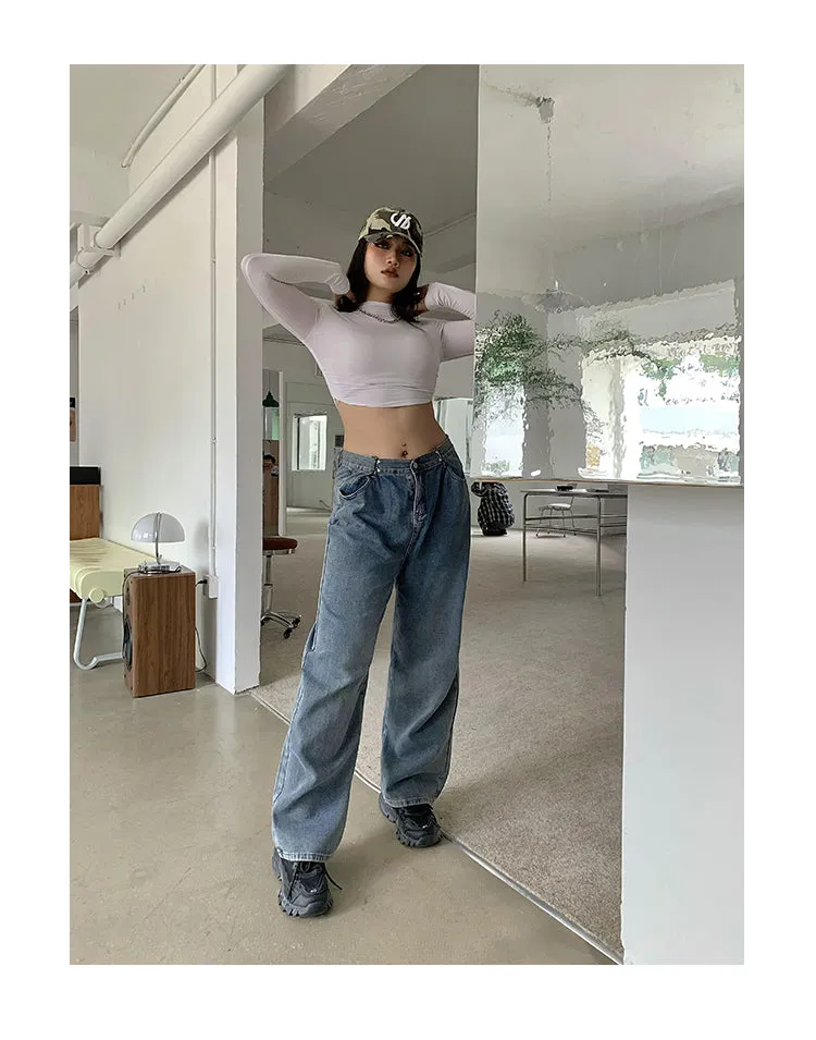 Delila Blue Baggy Loose Denim Jeans Pants