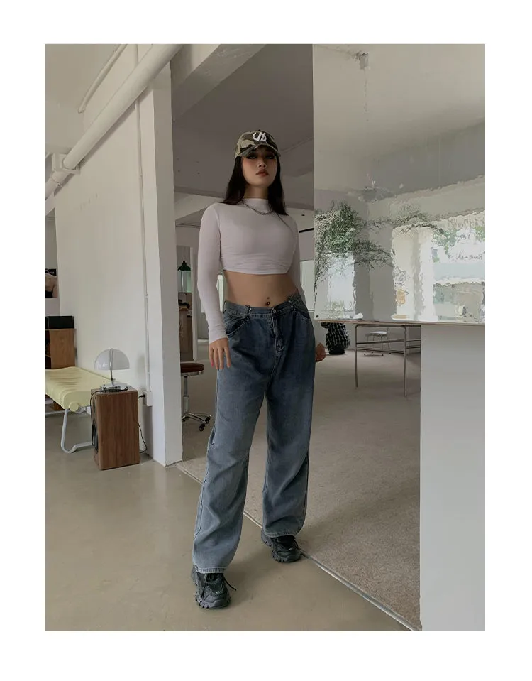 Delila Blue Baggy Loose Denim Jeans Pants