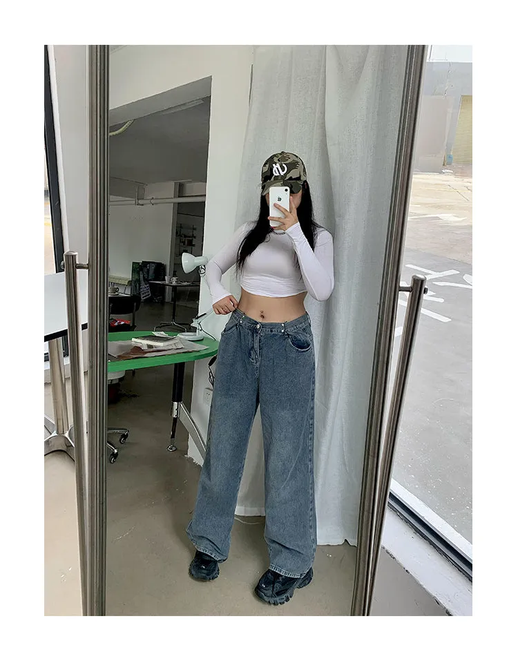 Delila Blue Baggy Loose Denim Jeans Pants