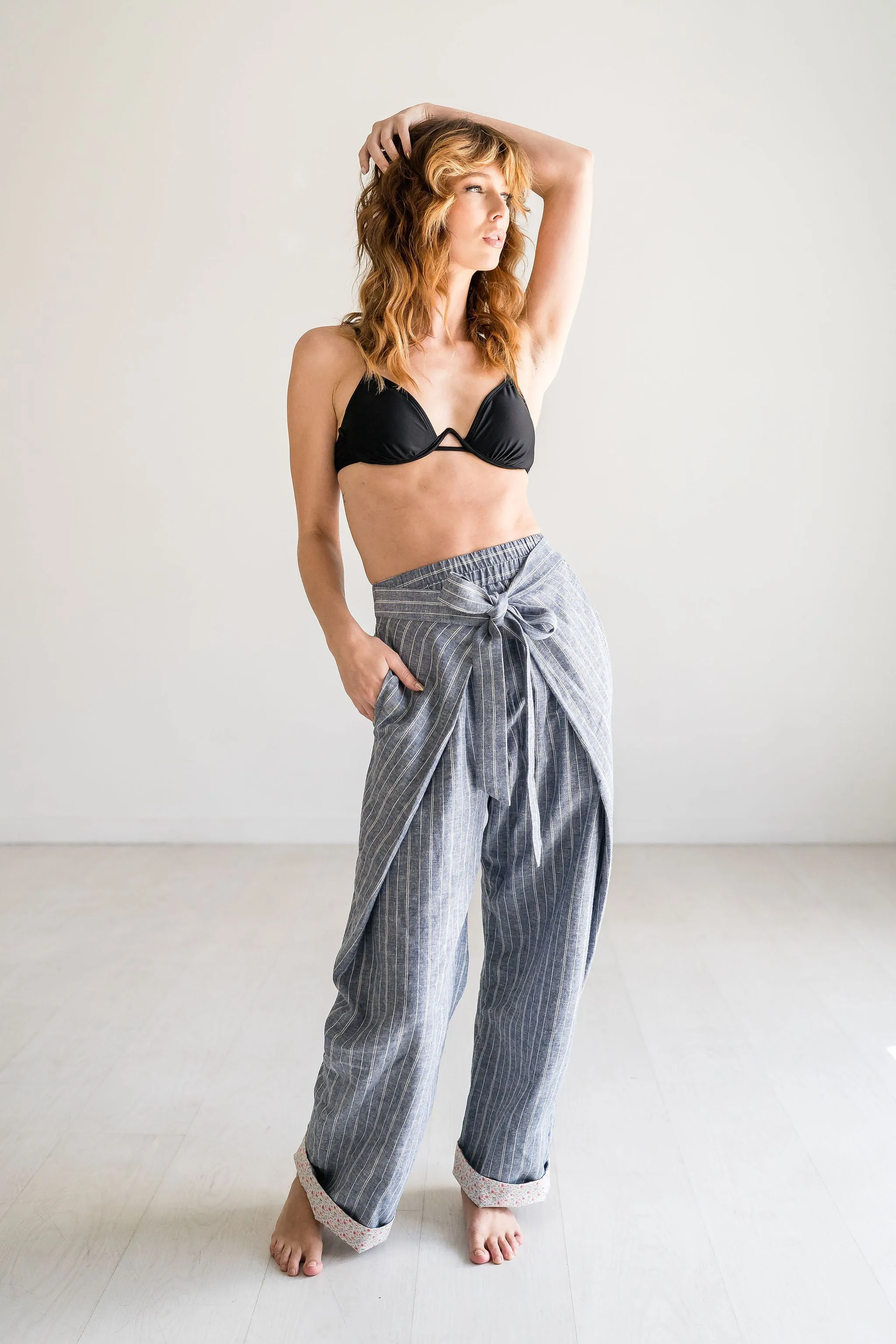 Denim Blue Palazzo Pants