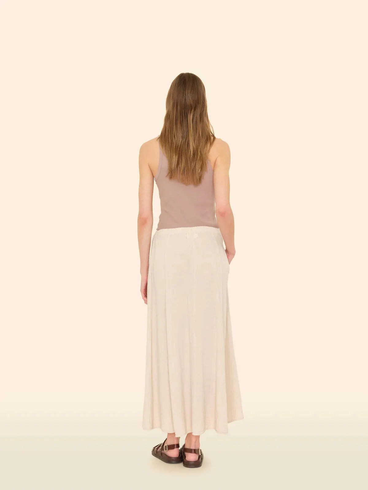 Deon Gauze Skirt - Silver Slate
