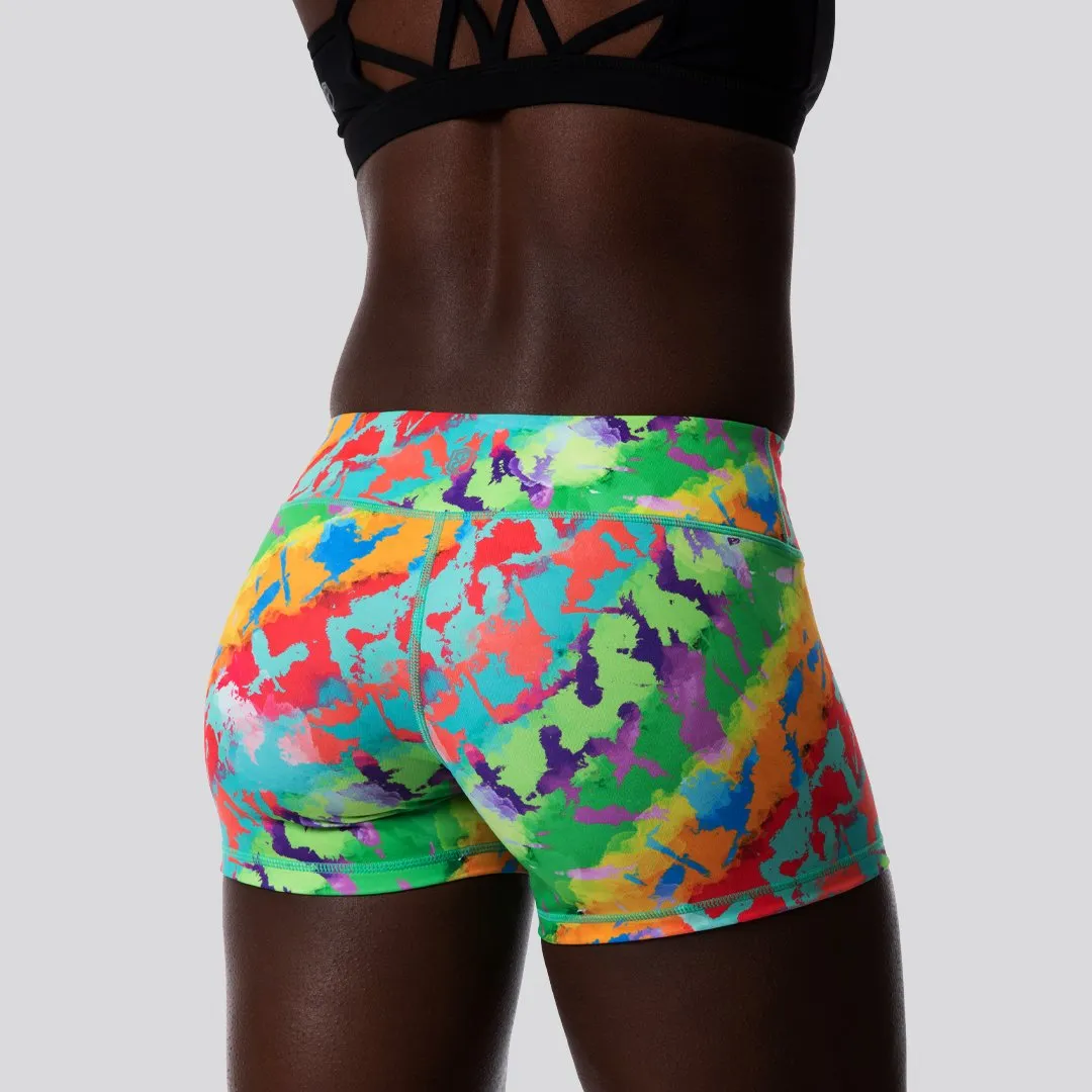 Double Take Booty Short (Wild Side Teal)