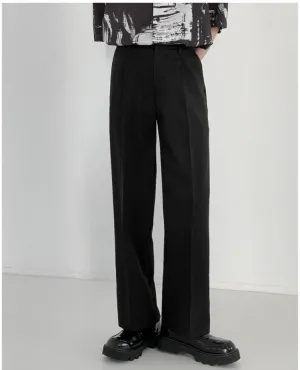 Drapey Thin Suit Straight Pants