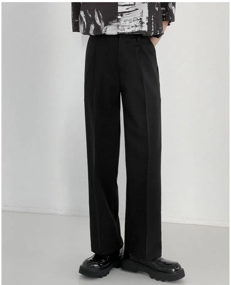 Drapey Thin Suit Straight Pants