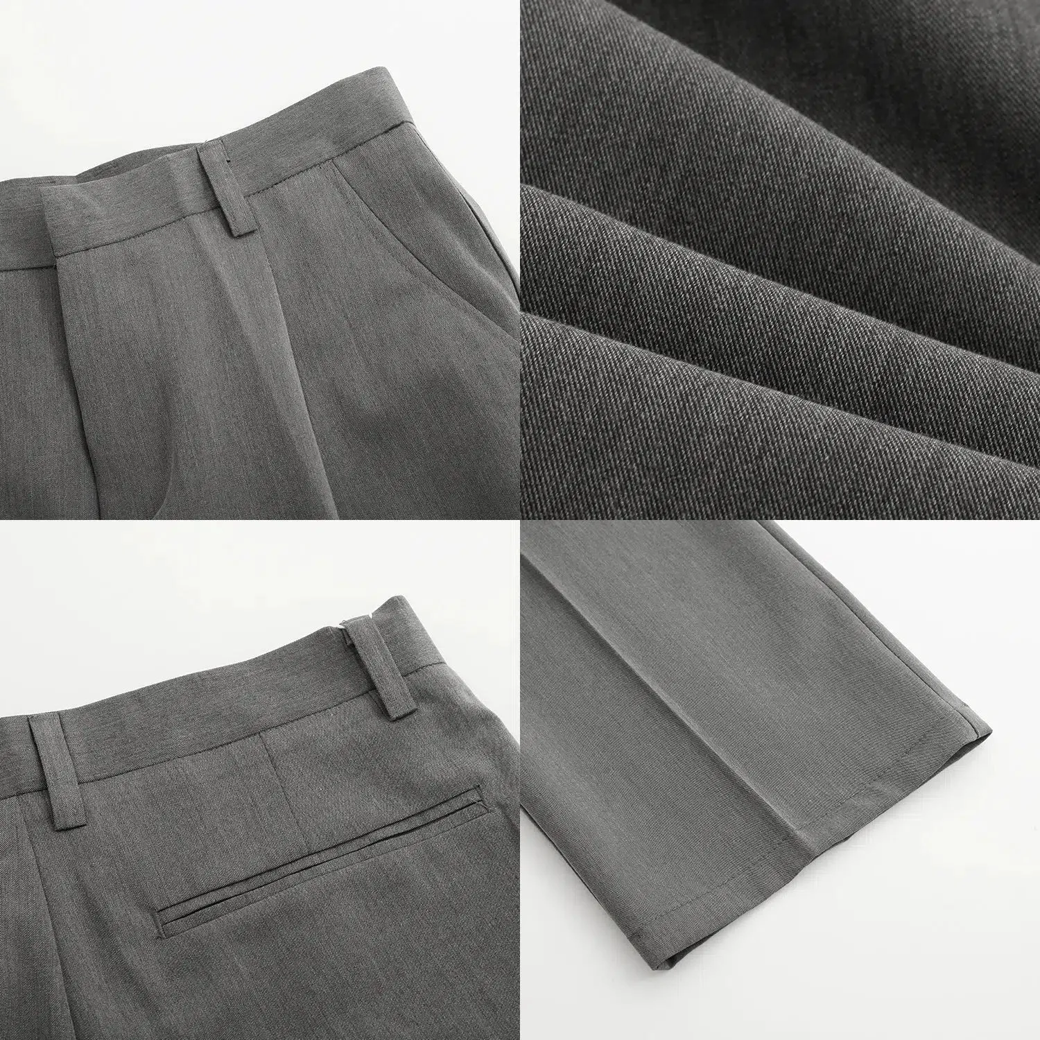Drapey Thin Suit Straight Pants